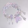 Exquisite Pendant Lucky Bracelet Sweet Bead Chain Fishtail Crystal Bracelet  For Women Girls