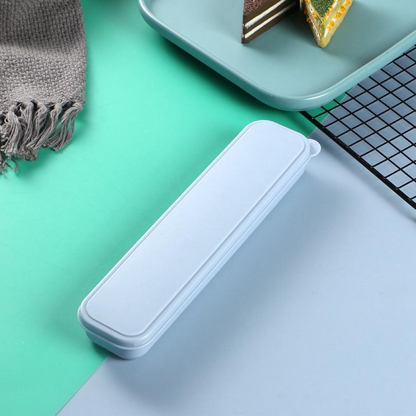 Tragbare Aufbewahrungsbox für Geschirr aus PP in 3 Farben, Innenlänge 9,29 Zoll, Reisegeschirretui für Bestecksets