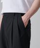 MUSINSA STANDARD Summer Wool Two-Tuck Wide Hidden Elastic Waist Slacks [Black]