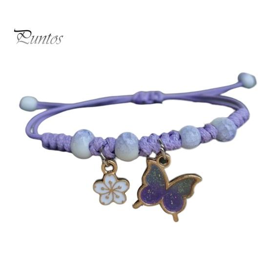 Браслет подруги Квітка Метелик Плетіння Жіночий Шарм Солодкий плетений браслет Модний аксесуар