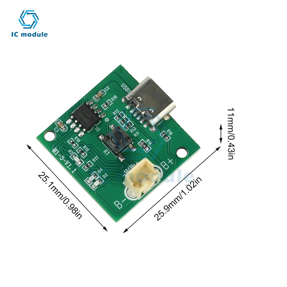 DC 3.7-4.2V Brushless ESC Speed Controller 6-Speed Adjustment for Micro Brushless Motor & Handheld Fan Driver Board