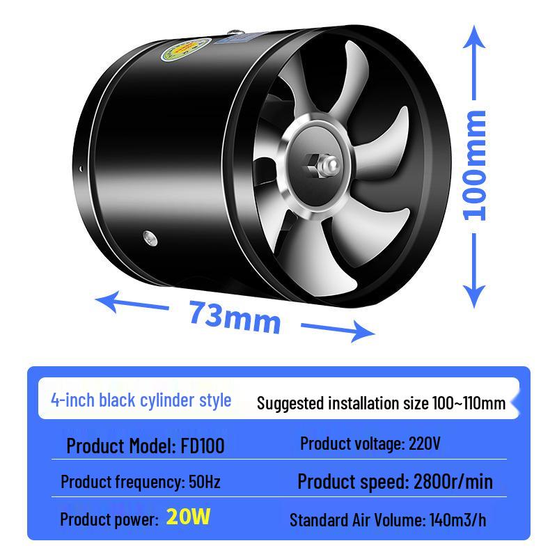 

Кухонний витяжний вентилятор із сертифікатом CE для стандартів США та Європи No Cover, Cylinder Type, One-Way