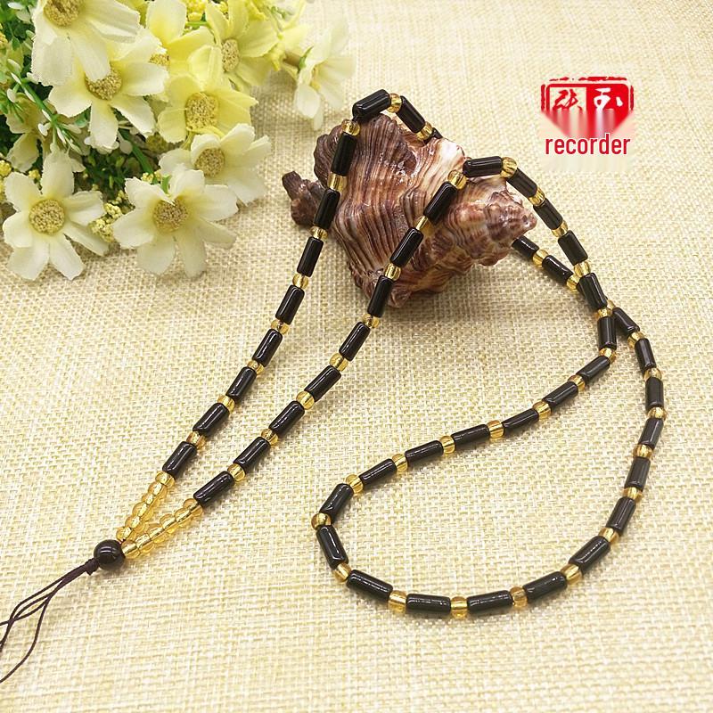 Hand-Woven Jade Pendant Necklace with Exquisite Ethnic Bead Detailing