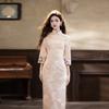 Pink national style new Chinese Suzhou long-sleeved autumn cheongsam improved young 1011 new women's high-end feeling spring and autumn