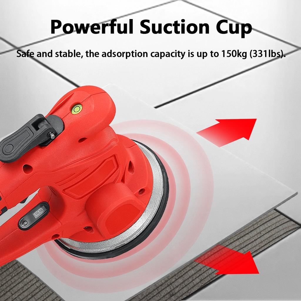Portable Tile Vibrator Floor Plaster Machine Tile Laying 150kg with 21V Battery Automatic Leveling Tools for 120x120cm Tiles