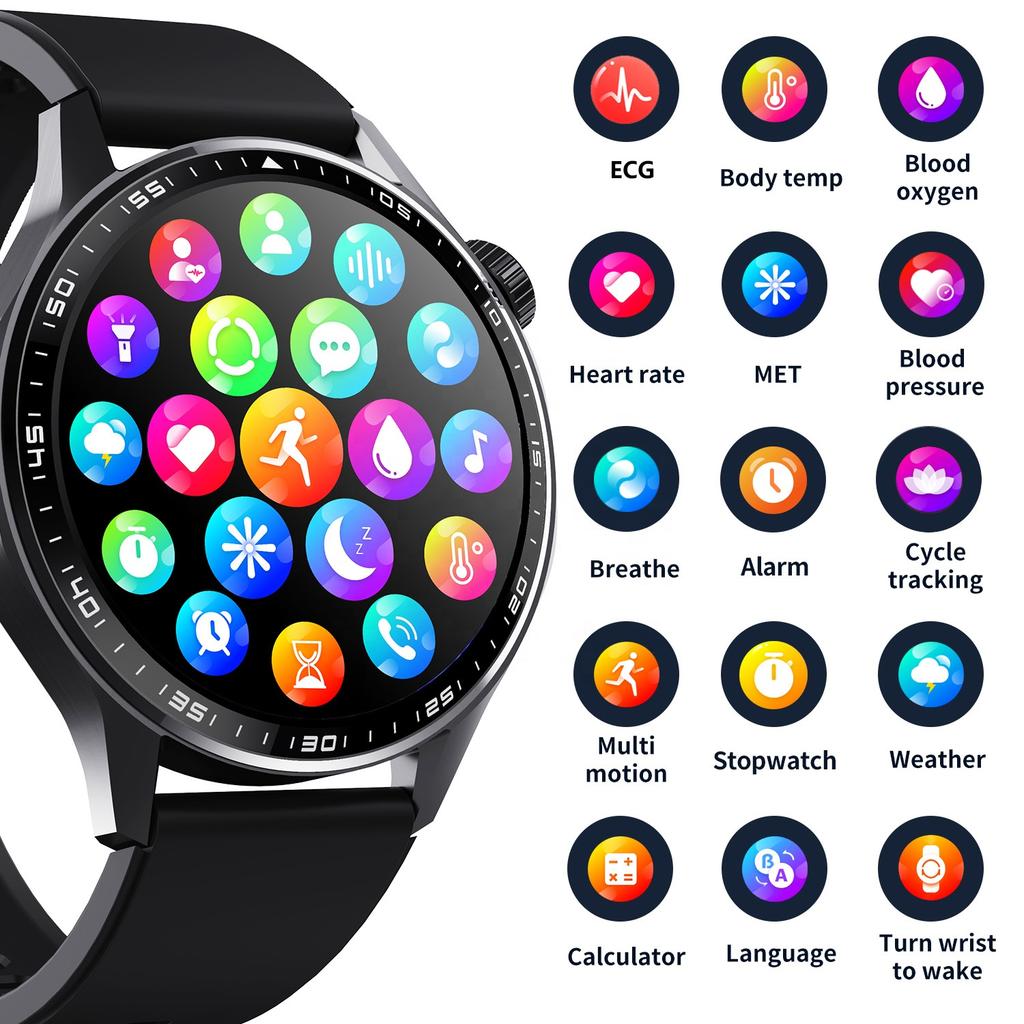 Hot Selling F210 IP67 Smartwatch with ECG Weather Heart Rate Monitoring Android Fitness Tracker Wrist Watch BT Call IPS Display