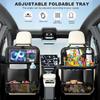 Backseat Organizer with Foldable Tray – Tablet Holder & Heavy-Duty Kick Mat, Mess-Free Storage For Travel & Road Trips