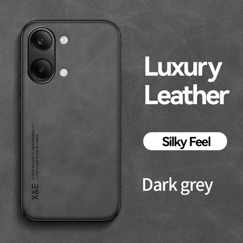 KEYSION Luxury Retro PU Leather Phone Case for Xiaomi POCO X8 Pro Silicone+PC Shockproof Phone Back Cover for POCO X8 Pro Max