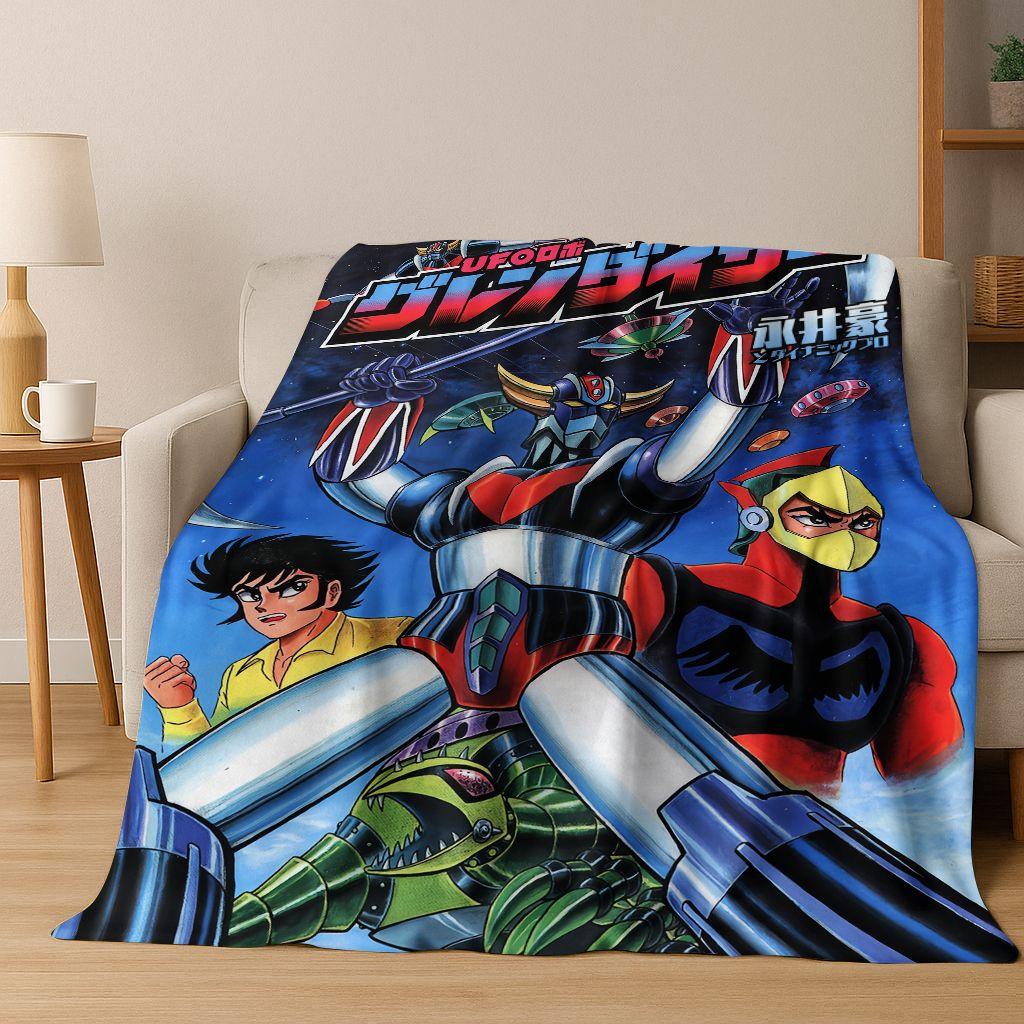 26 Style UFO Robot Grendizer U Cartoon Flannel Blanket,Cozy Soft Throw Blanket for Home Bedroom Bed Sofa Picnic Cover Gift Kid