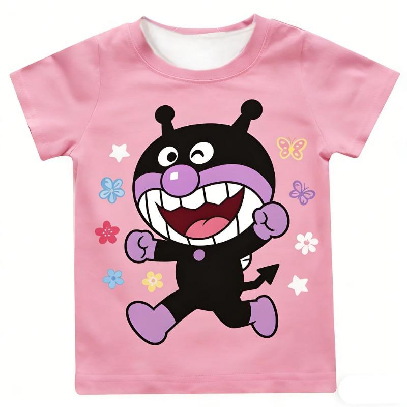 Kids Anpanman Baikinman Anime T Shirt Men T Shirt Women Tee Boys Top Children Parent Child Quick dry short sleeves kids Tshirt