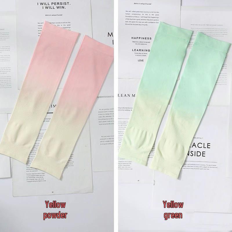 Atmungsaktive Armstulpen aus Eis-Seide mit Farbverlauf - Schweißfest, Sonnenschutz für den Sommer, Herren-Rad- & Fahrstulpen