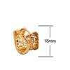 European Vintage Hollow Filigree Hoop Earrings Gold Plated Zircon Wide Ear Buckles for Women