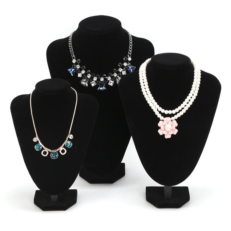 Velvet Black Necklace and Pendant Display Stand