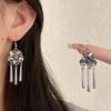 New Geometry Flower Water Drop Tassel Women's Earrings Retro Versatile Temperament Personalized Ethnic Style Jewelry Gift