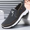 Shoes Men's Single Shoes Round Head Old Beijing Cloth Shoes Soft Sole Comfortable Casual Shoes One Pedal Dad Shoes Breathable Fly-woven Shoes