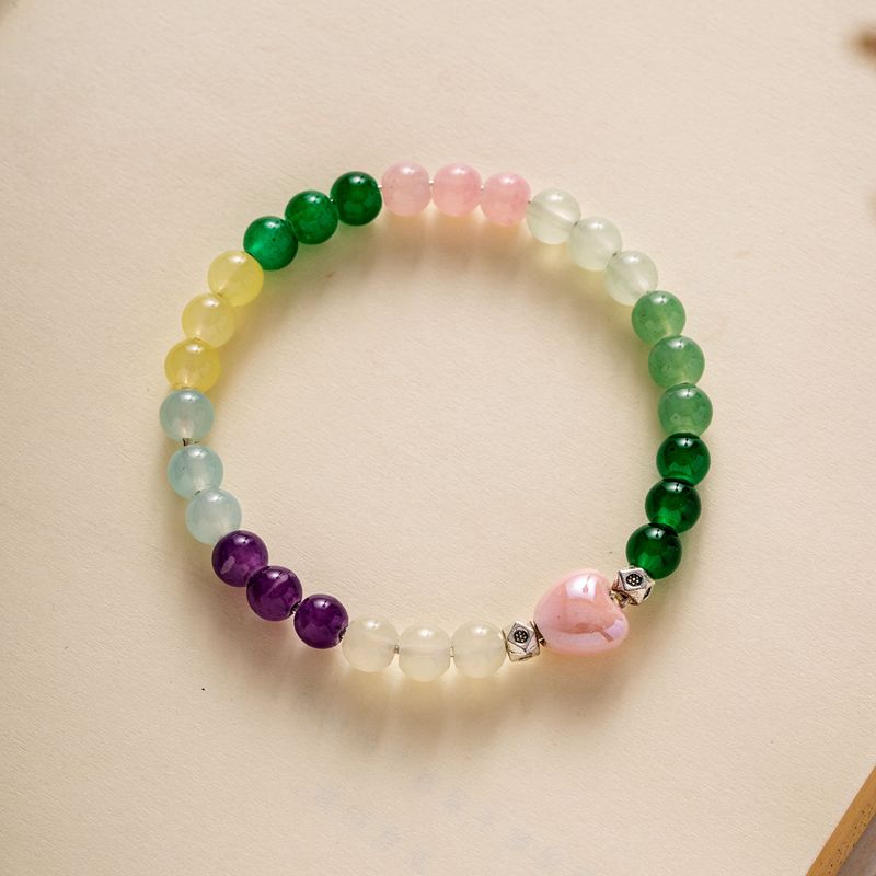 

Цзиндэчжэнь Керамика Народный Стиль Одинарное Кольцо Украшение для Студентки SL0019 Color Heart