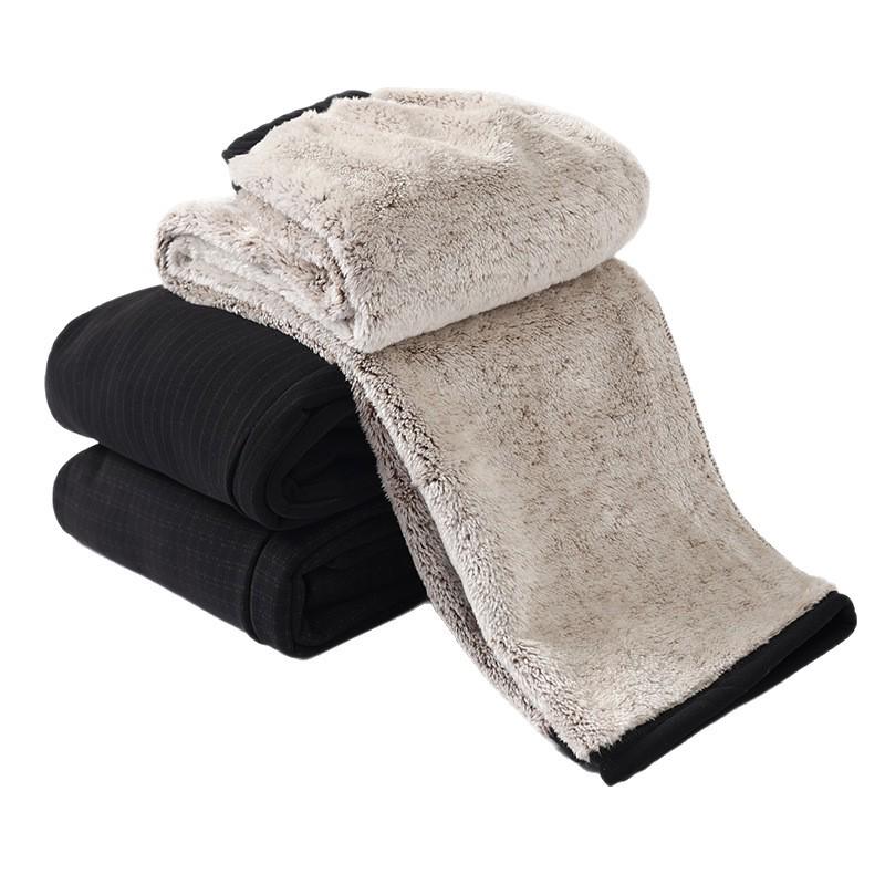 Verdickte Winter-Fleece-Samthose für Frauen mittleren Alters und ältere Frauen - Warm, gerade geschnitten, Übergröße
