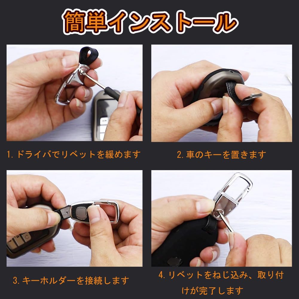 Key car key genuine leather durable metal key metal car prevents car keys from being suitable for Mitsubishi [EZRA] holder, holder, key, case,