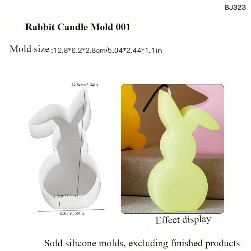 Rabbit Shaped Candle Mold, DIY Easter Bunny Plaster Decorative Ornament Silicone Mold, Suitable for DIY, Holiday and Party Tools