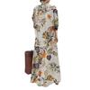 Shirt Dress Long Sleeve Print Lapel Simple Loose Casual Long Shirt Dress