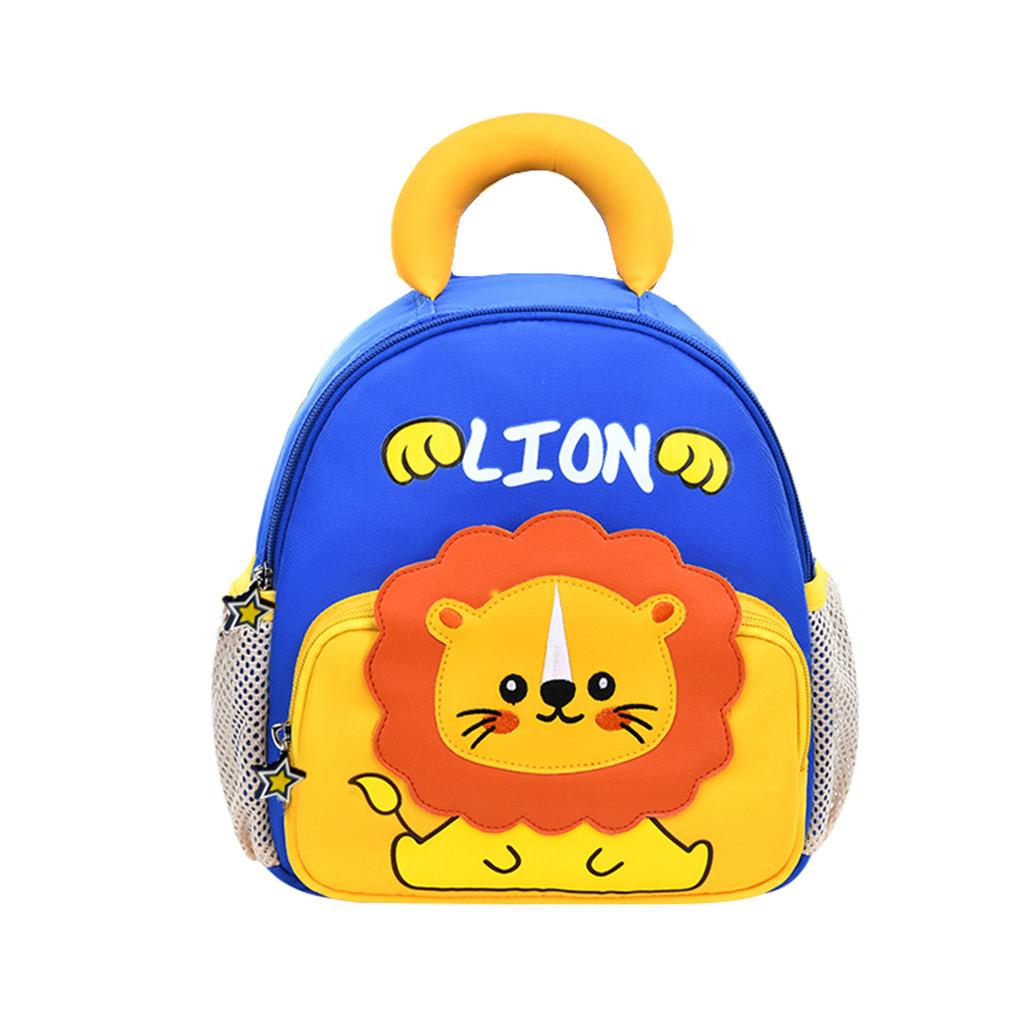 Backpack Preschool Stylish For Boys And Girls With Charming Design Soft Nylon Red Beige Blue