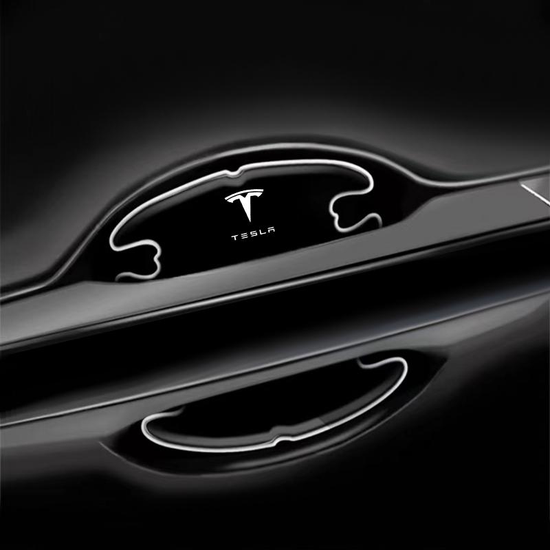 4PCS Transparent Car Door Anti-collision Protector Bumper Strip Sticker For Tesla Model 3 Model X S 2016-2023  Model Y Decals TM3 TMX