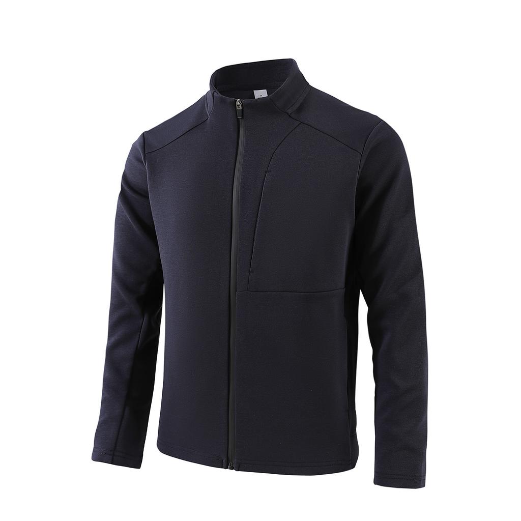 Men Stand Collar Cardigan Hoodie Autumn Winter New Style Business Casual Zip Jacket Outdoor Sports Jacket