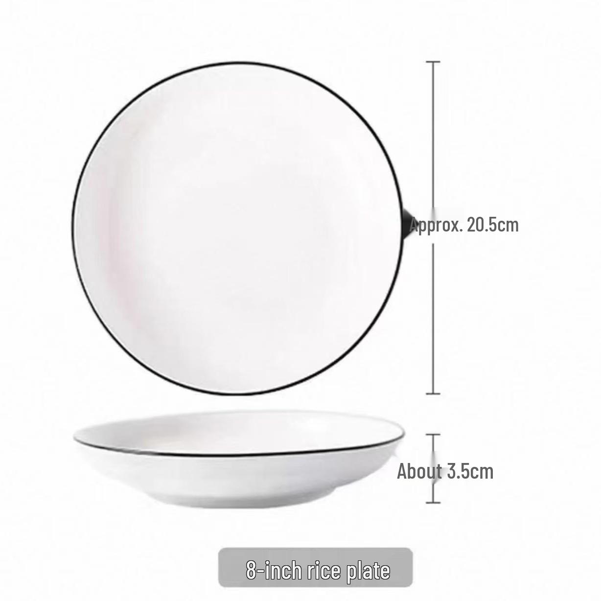 Nordic Ceramic Deep Soup & Stir-Fry Plate - Simple Vegetable Tableware