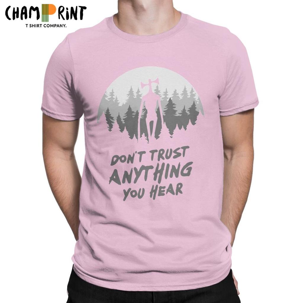 Siren Head T Shirts Men Round Collar 