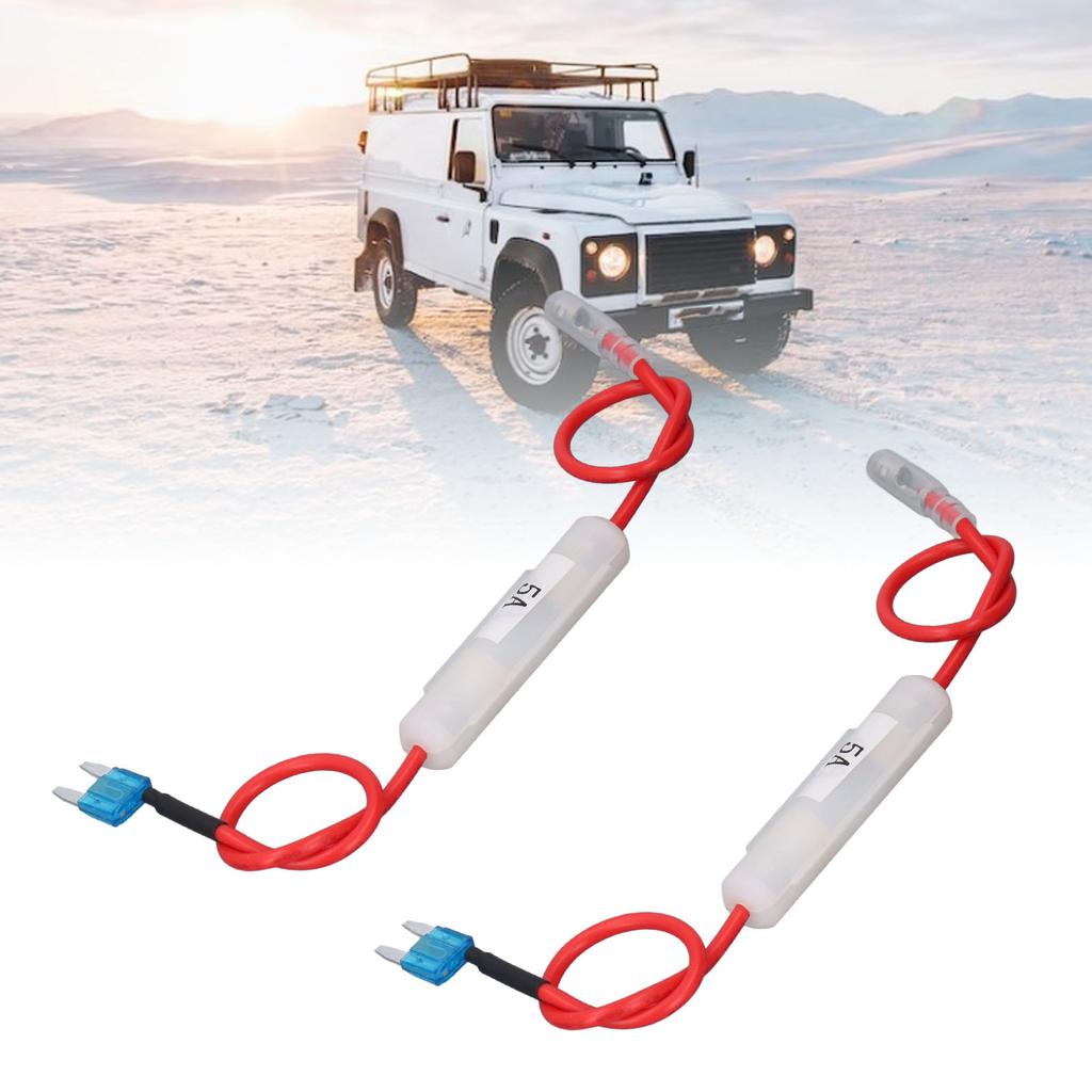 15A Blade Holder Connector, 5A Glass Tube, 16 AWG 12 Inch Red Wire 6 X 30mm, Ideal for Tight Spaces, with Quick Insertion and
