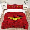3pcs Wonder Woman Bedding Set, Soft Polyester Duvet Cover and Pillowcases Machine Washable Seasons All Suitable & Guest Room Decor250