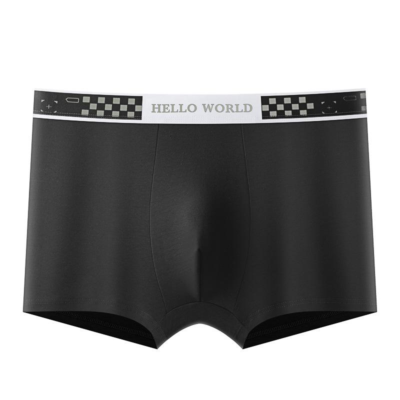 60S Xinjiang Long-Staple Cotton Men'S Pure Cotton Boxer Underwear Fashion Trend Teen Boys Boxer Shorts Head