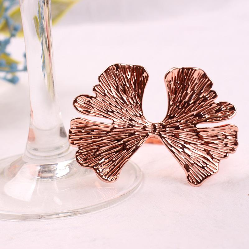 

Кольцо для салфетки в виде листа гинкго, Новая пряжка для салфетки, Металлическое кольцо для салфетки, Свадьба, Ресторан, Зажим для еды, Свадебное украшение, Товары для вечеринки