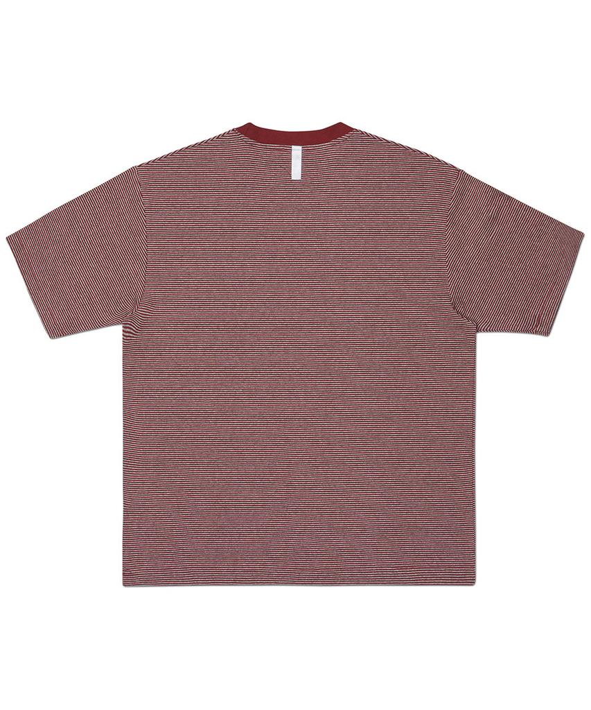 Nomaenyueol Fine Stripe T-Shirt - Burgundy