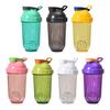 Protein Shaker Bottles with Wire Ball 500ml Leak-Proof Mixer Cup Clear Scale Fitness Mixer Bottle Portable Shaker Cup for Sports Travel