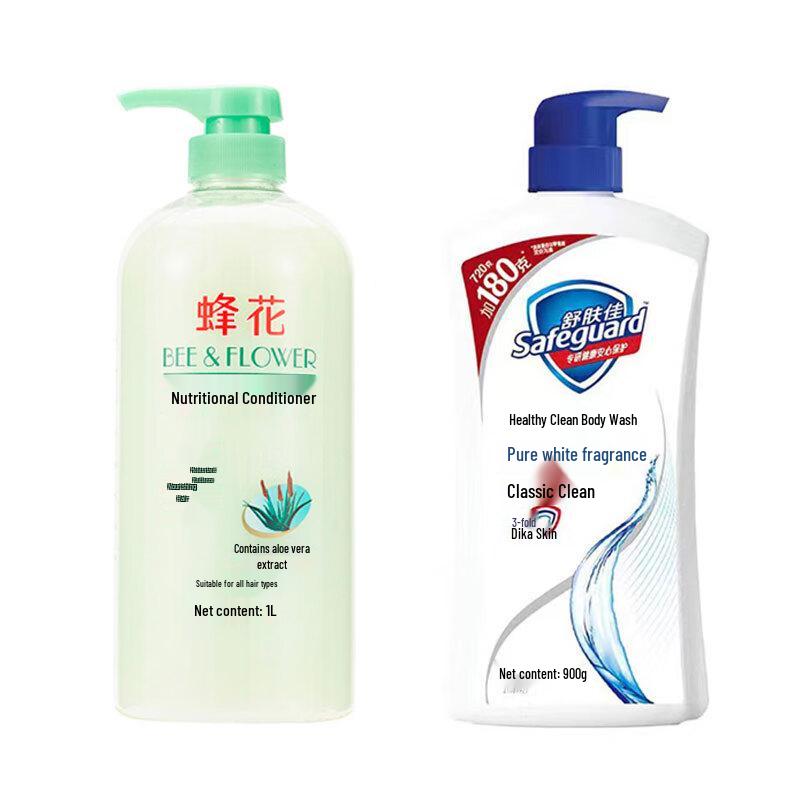 Набор: Кондиционер «Пчела и Цветок» и Гель для душа «Защита»