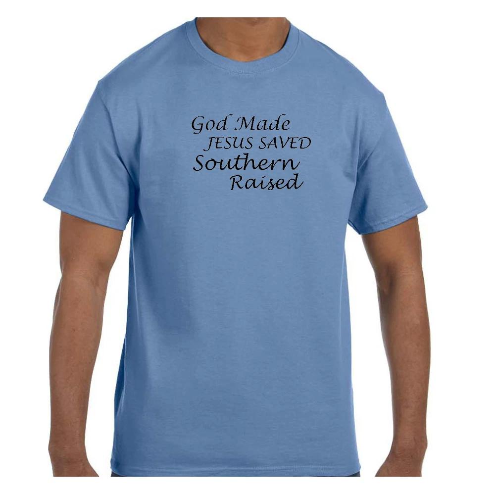 Christian Religious Faith Jesus T shirt God Made Jesus Saved Southern Raise M