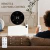 2000W Electric Convector Heater, Freestanding or Wall Mounted, Space Heater with Adjustable Thermostat, Timer, White