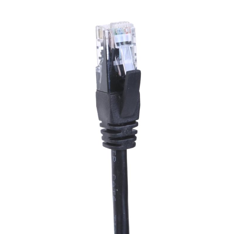 2m Black Ethernet Cable Fast & Reliable Internet Connection Solid Flat CAT6 Cable Speed 2m Internet Cable for Home
