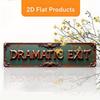 2D Flat, 2D Flat - Vintage Metal Wall Sign, 'DRAMATIC EXIT' Design, Perfect for Decorating Various Spaces in Your Home or Commercial Venue, Including 