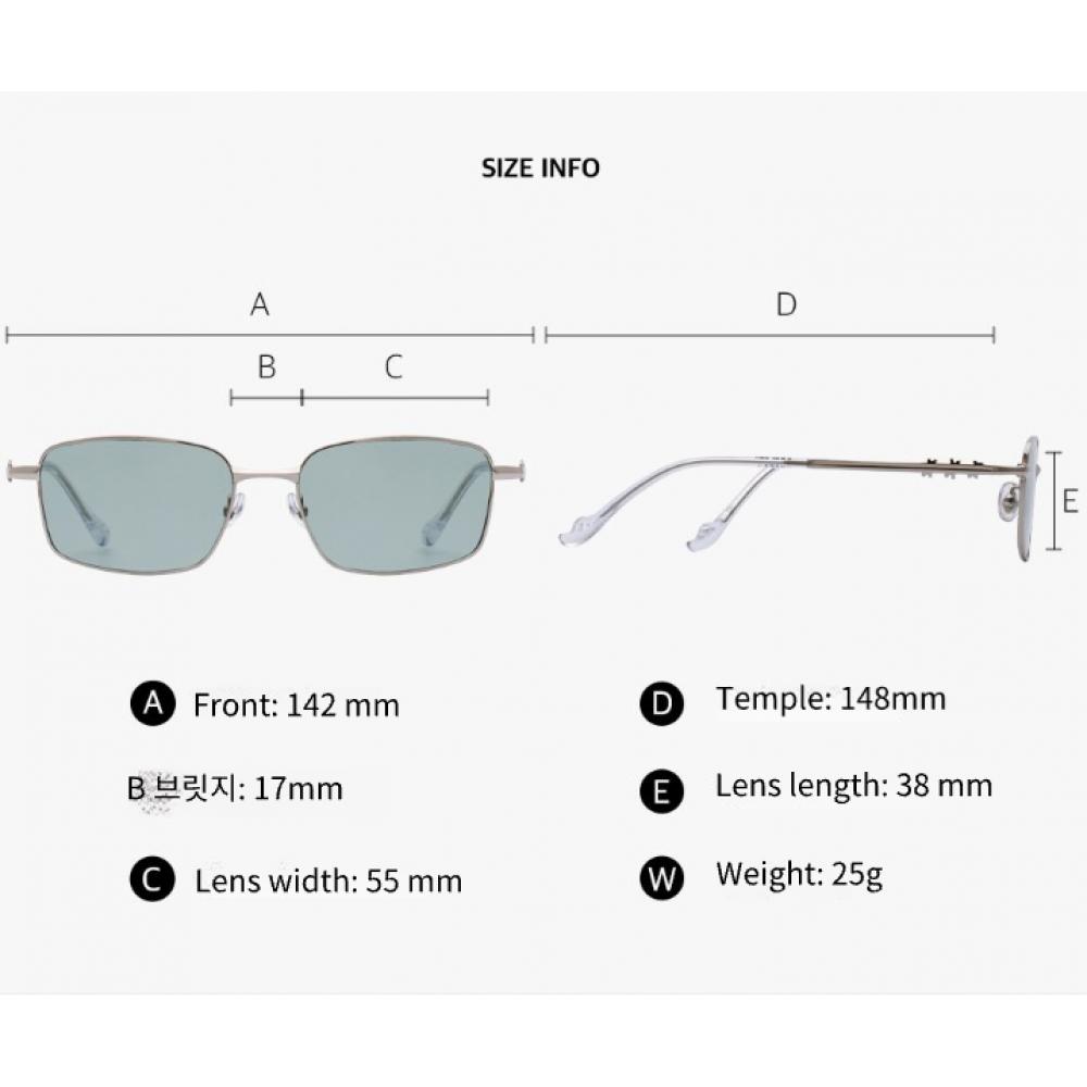 RECLOW Stainless Amon Sunglasses Silver Green