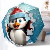 1 Stück Weihnachts-Pinguin Automatikschirm - Automatisches Öffnen und Schließen, Stabiler Eisenrahmen, Formelle Anlässe yy251018166