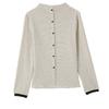 Women's 2023 Winter Color-Block Striped Semi-High Neck Long Sleeve Base Layer Top