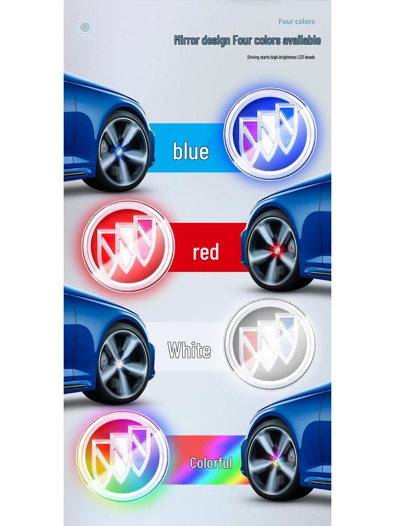 Compatible Magnetic Levitation Hub Lights for Buick: Excelle, Verano, LaCrosse, Enclave, Envision, GL8 - Luminous Tire Lights.
