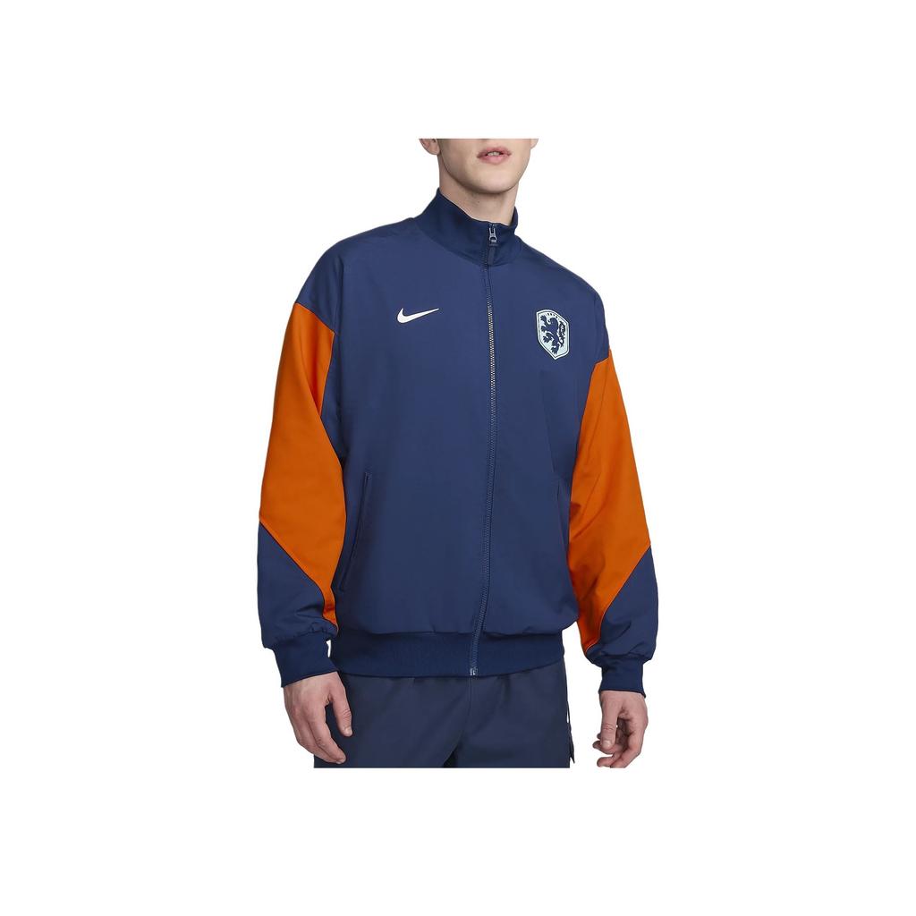 Nike Dri-FIT Sport Loose Sweat-Wicking Cool Comfortable Retro Sports Stand-Up Collar Jacket Men Jacket Void-Blue Safety-Orange White FJ2908-492