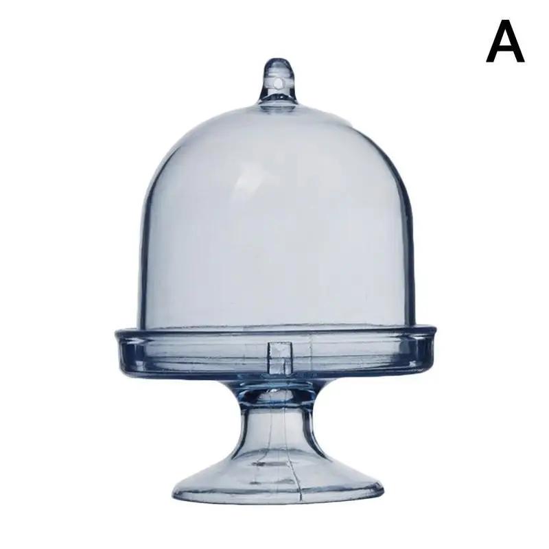 Boîte à Bonbons en Plastique Transparent Mini Ronde DIY Rangement Boîte à Bonbons Boîte à Gâteau Boîte à Snacks Boîte Décorative Cadeau d'Anniversaire pour Enfants