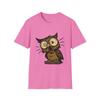 Unisex Softstyle T-Shirt, Funny Owl T-Shirt – Wide Eyes Cartoon, Animal Humor