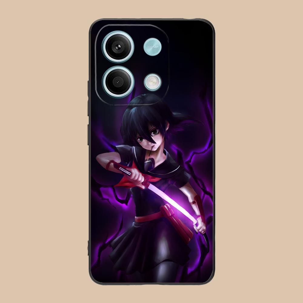 Akame Kurome Matte TPU Mobile Phone Case for Xiaomi 15 14 13 12 Mi 11 T Ultra Lite Pro S X 5G Colorful Printing Cover