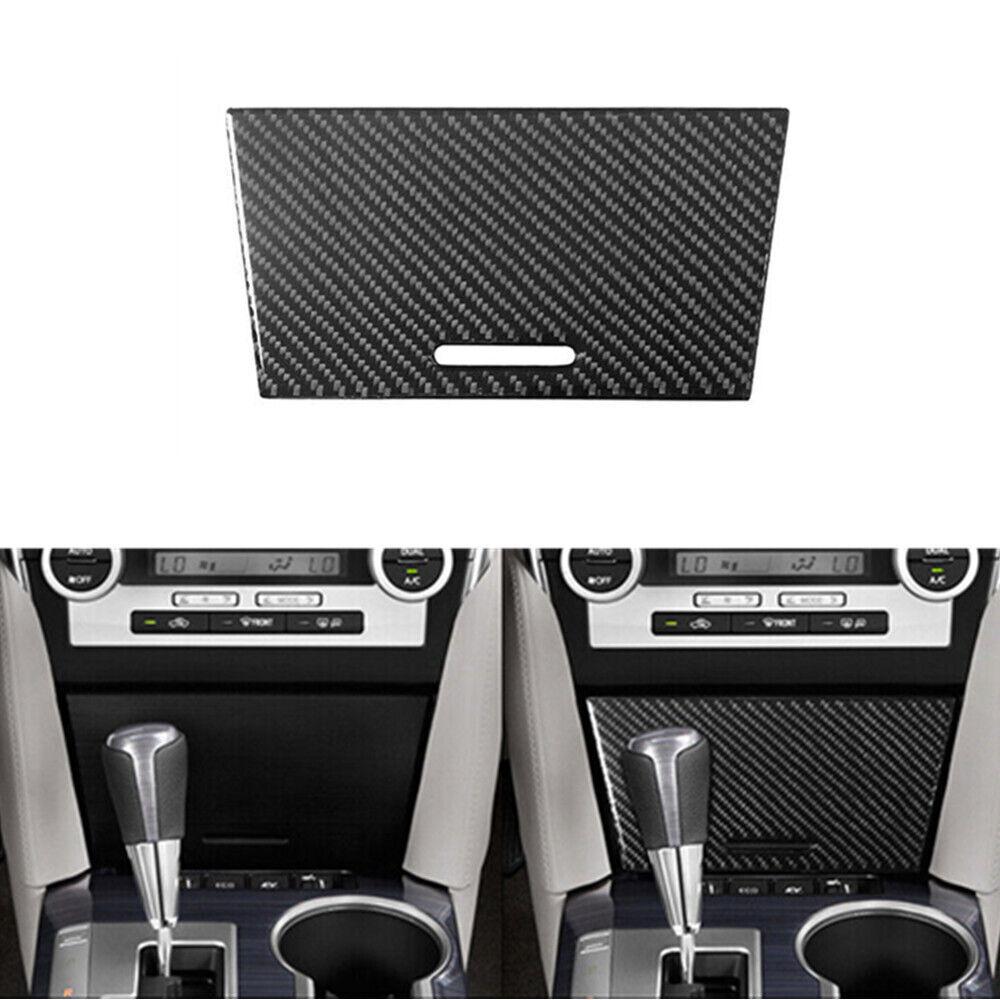 Carbon Fiber Center Console Storage Box Cover Trims For Toyota Camry 2012-2014