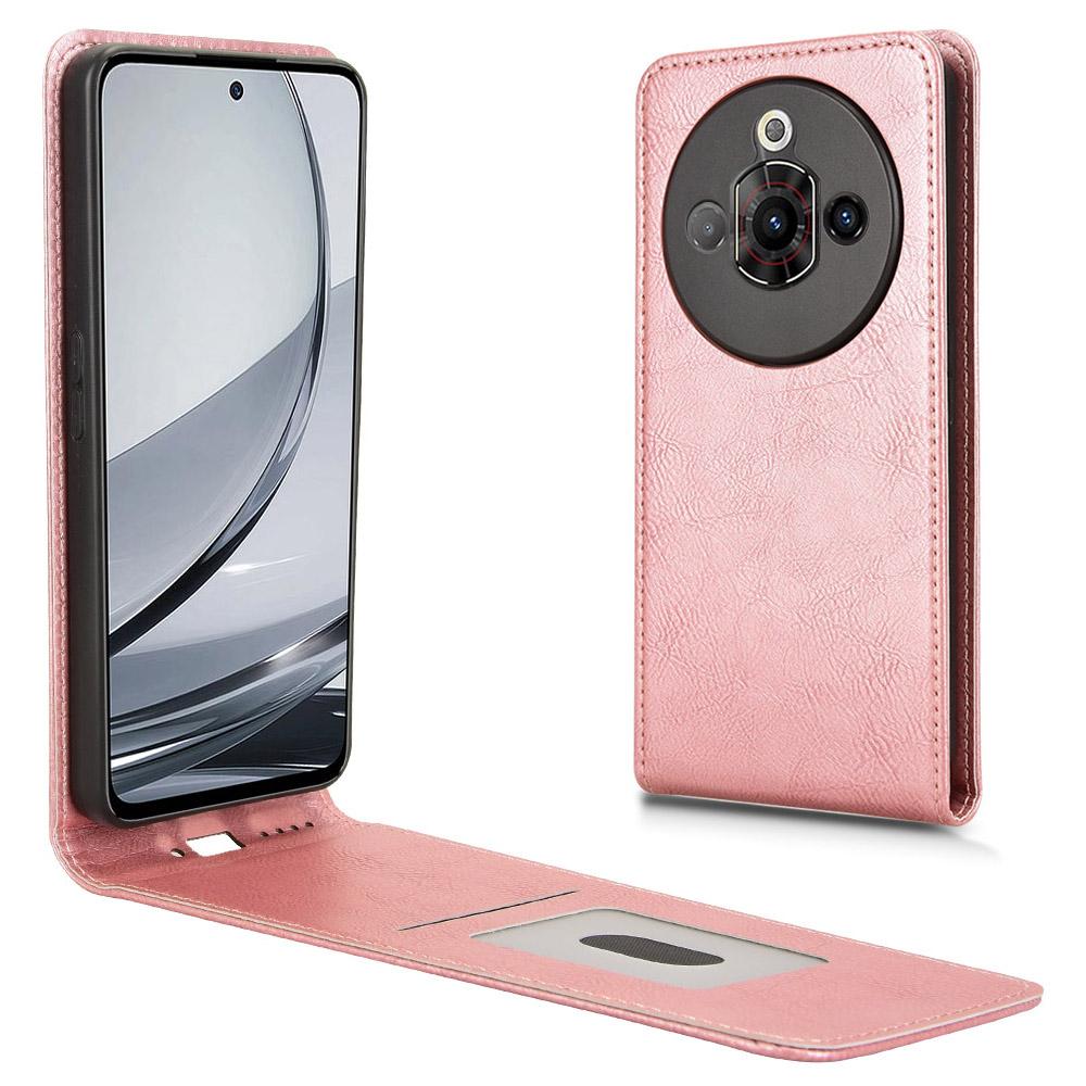 

For ZTE nubia Focus Pro Case with Card Slot Magnetic Vertical Flip Leather Phone Cover C